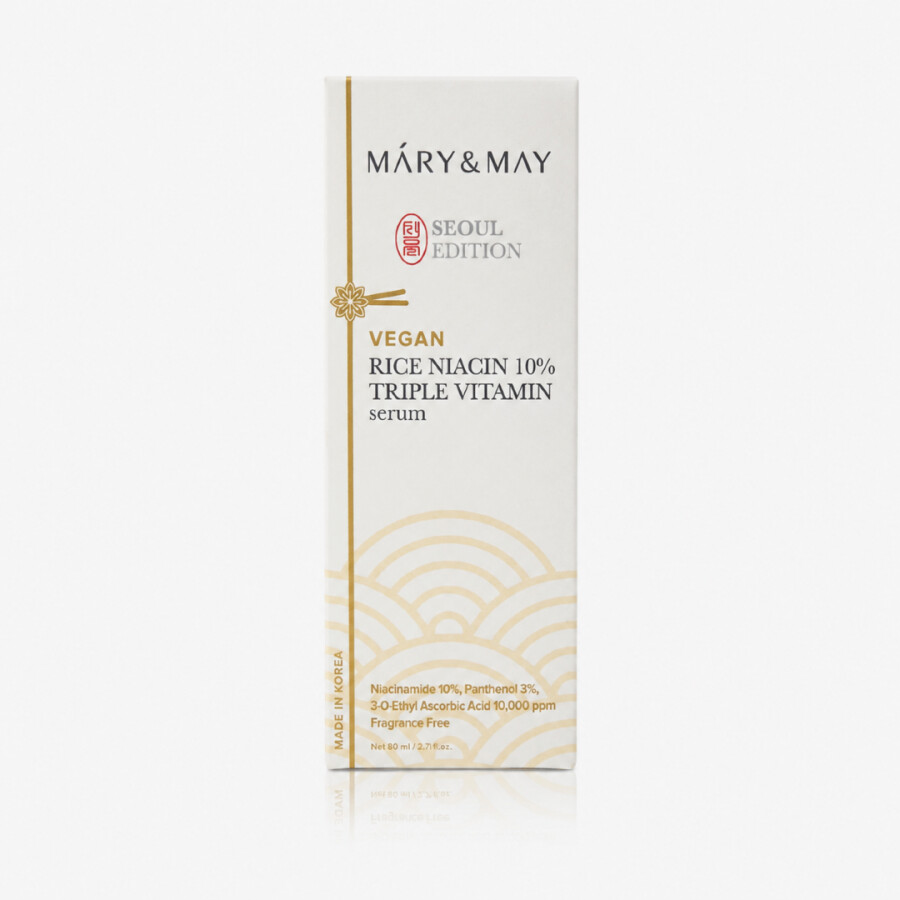Mary&May Vegan Rice Niacin 10% Triple Vitamin Serum, Brightening face serum 80 ml - Image 2